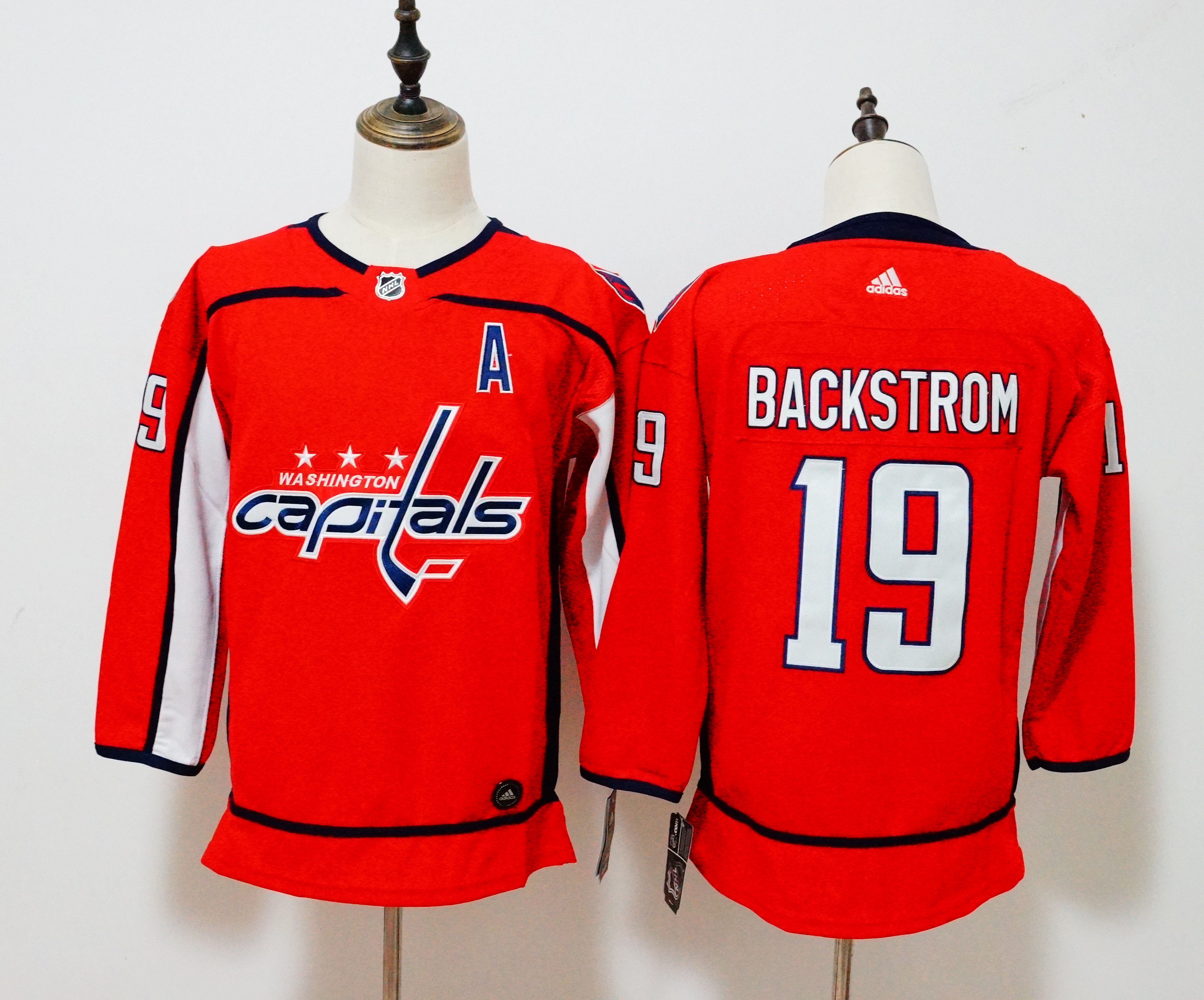 Women Washington Capitals 19 Backstrom red Hockey Stitched Adidas NHL Jerseys